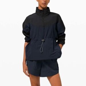 Lululemon Evergreen Anorak with High-Rise Short 4.5” in True Navy